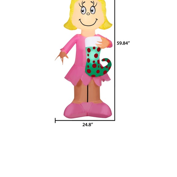 The grinch Cindy lou who airblown inflatable 5 feet - Picture 11 of 17